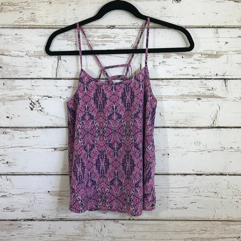 O'neill pink purple Cross back Crop Top